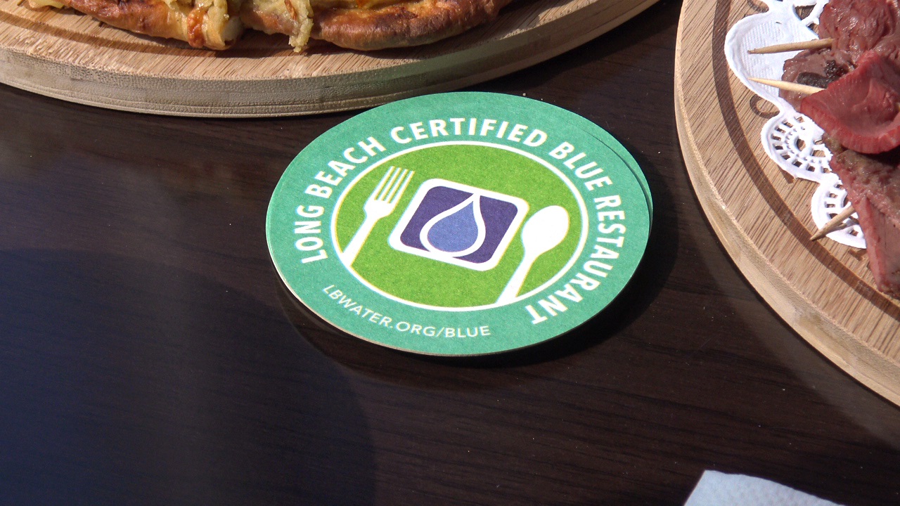 Long Beach Certified Blue Restaurant Coasters 